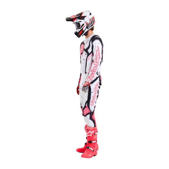 Maillot cross Troy Lee Designs SE Ultra Membrane - Blanc Infra Rouge