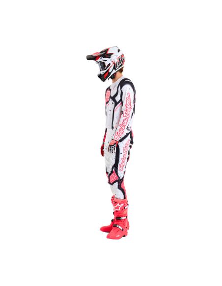 Maillot cross Troy Lee Designs SE Ultra Membrane - Blanc Infra Rouge