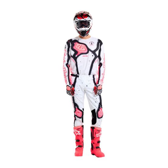 Pantalon cross Troy Lee Designs SE Ultra Membrane - Blanc Infra Rouge