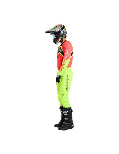 Tenue cross Troy Lee Designs GP Pro Swerve - Infra Rouge Jaune