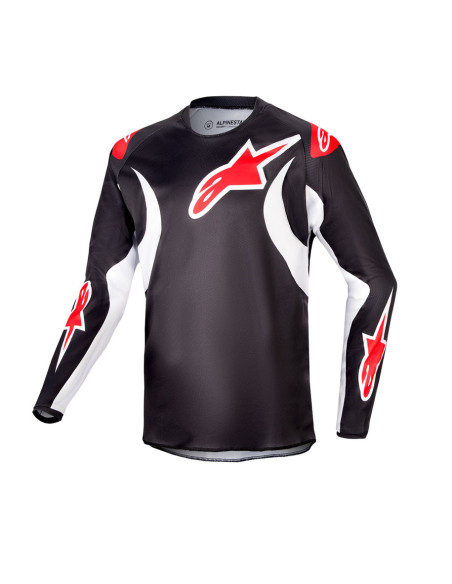 Maillot cross Alpinestars 2024 Racer Lucent - Noir Blanc Rouge