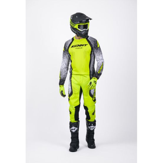 Tenue cross Kenny Force Pixel - Pixel Blanc Jaune Fluo