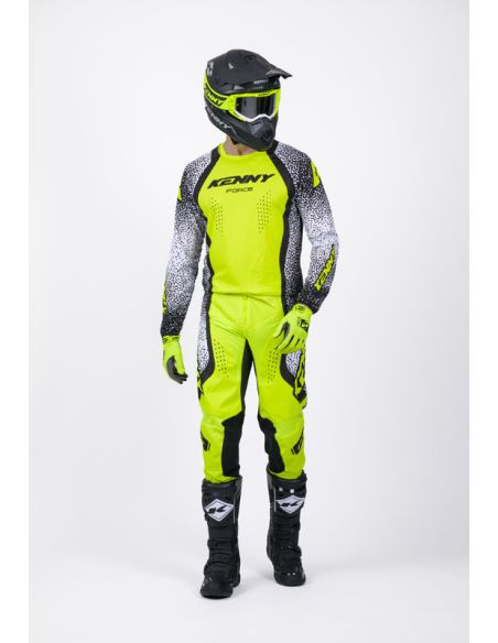 Tenue cross Kenny Force Pixel - Pixel Blanc Jaune Fluo