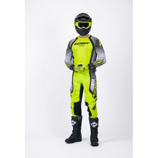 Tenue cross Kenny Force Pixel - Pixel Blanc Jaune Fluo
