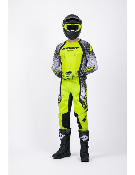 Tenue cross Kenny Force Pixel - Pixel Blanc Jaune Fluo