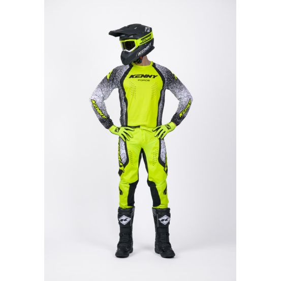 Tenue cross Kenny Force Pixel - Pixel Blanc Jaune Fluo