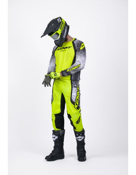 Tenue cross Kenny Force Pixel - Pixel Blanc Jaune Fluo