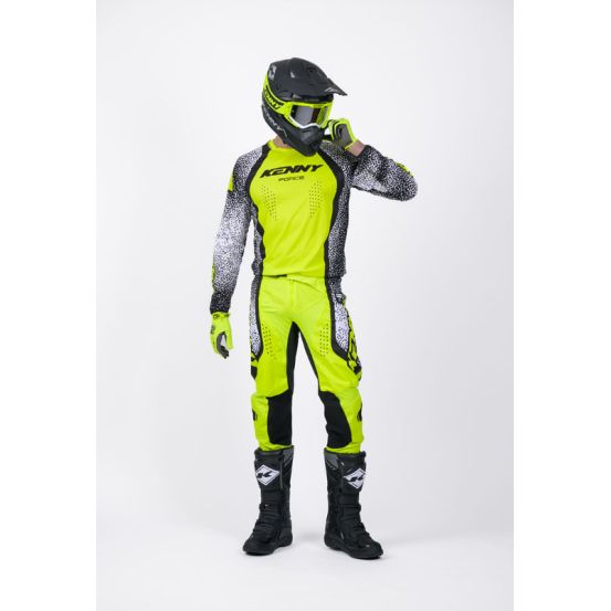 Tenue cross Kenny Force Pixel - Pixel Blanc Jaune Fluo