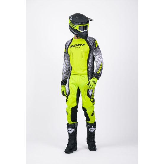 Tenue cross Kenny Force Pixel - Pixel Blanc Jaune Fluo