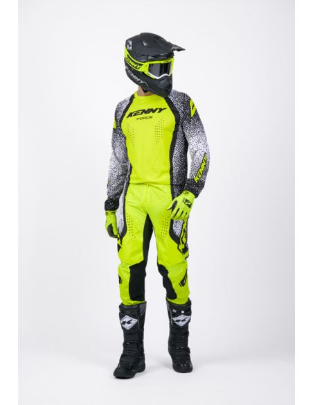 Tenue cross Kenny Force Pixel - Pixel Blanc Jaune Fluo