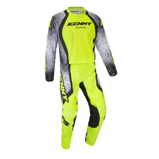 Tenue cross Kenny Force Pixel - Pixel Blanc Jaune Fluo