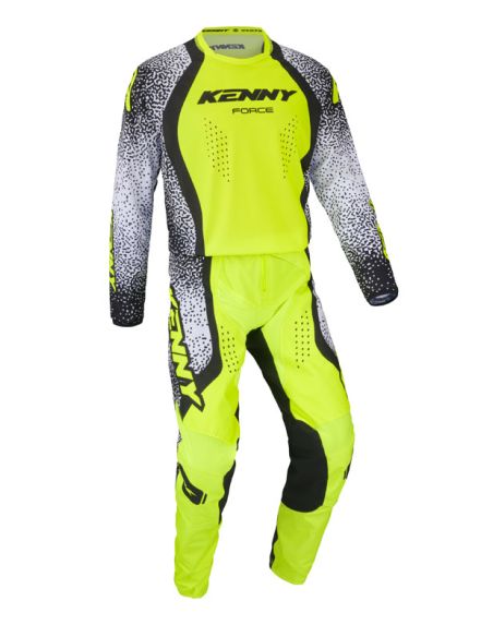 Tenue cross Kenny Force Pixel - Pixel Blanc Jaune Fluo