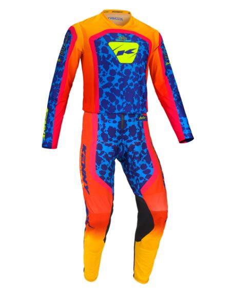 Tenue cross enfant Kenny Performance - Socal Orange Bleu