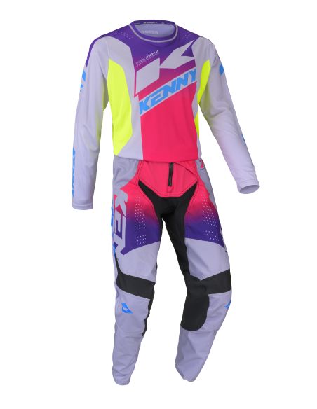 Tenue cross enfant Kenny Track Focus - Zoom Gris