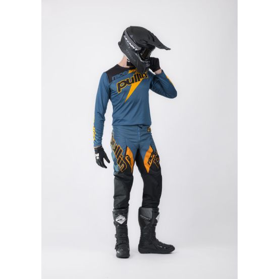 Tenue cross Pull-In by Kenny Race - Bleu Petrol