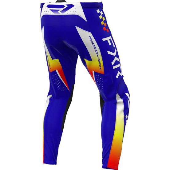 Pantalon cross enfant FXR 2026 Clutch - Bleu Royal Jaune Rouge