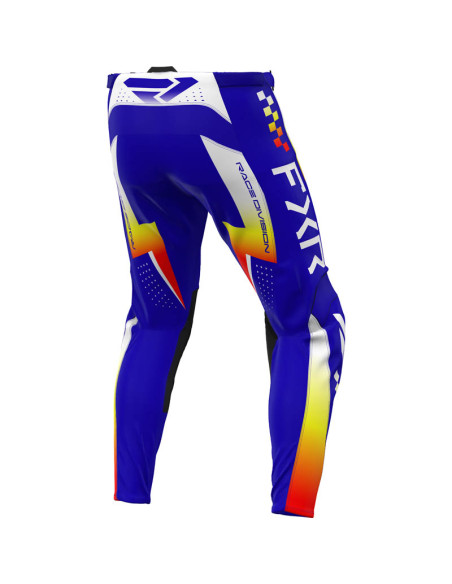 Pantalon cross enfant FXR 2026 Clutch - Bleu Royal Jaune Rouge