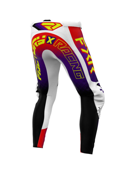Pantalon cross enfant FXR 2026 Podium - Blanc Violet Rouge