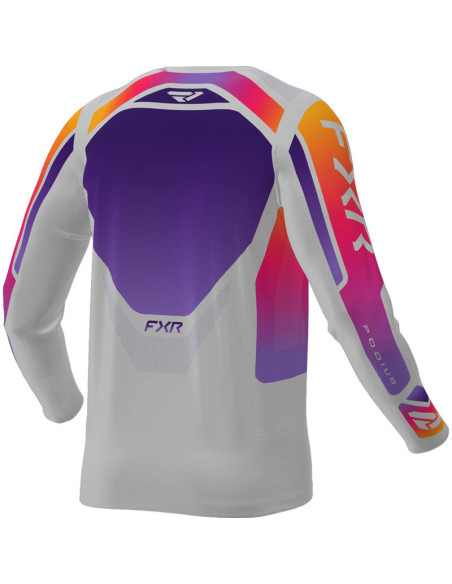 Maillot cross enfant FXR 2026 Podium - Gris Violet Orange