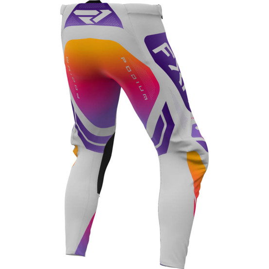 Pantalon cross enfant FXR 2026 Podium - Gris Violet Orange