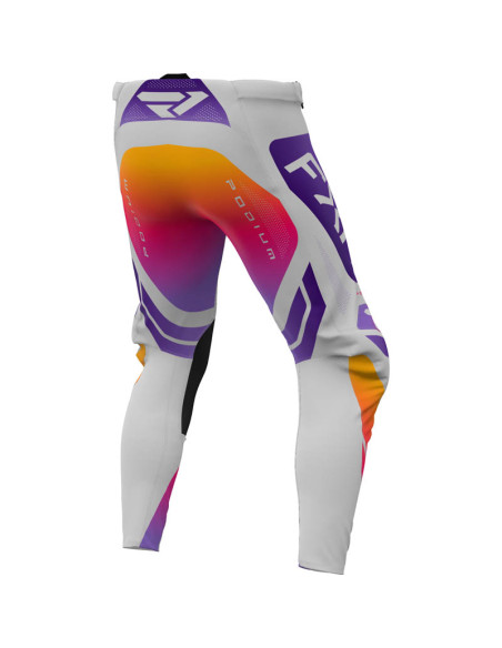 Pantalon cross enfant FXR 2026 Podium - Gris Violet Orange