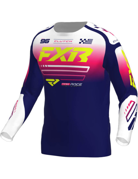 Maillot cross FXR 2026 Clutch - Bleu Razz Blanc