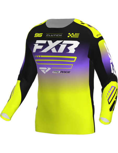 Maillot cross FXR 2026 Clutch - Jaune Fluo Noir Violet