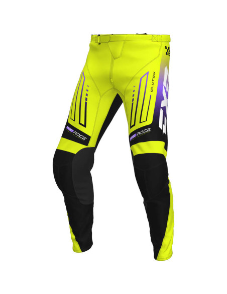 Pantalon cross FXR 2026 Clutch - Jaune Fluo Noir Violet