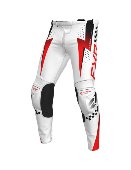 Pantalon cross FXR 2026 Clutch Pro - Blanc Rouge Noir