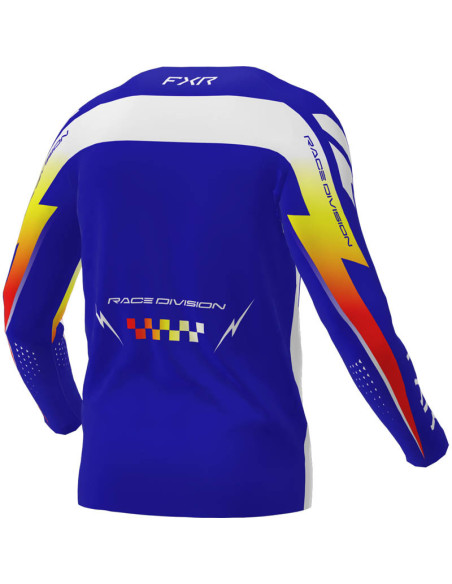 Maillot cross FXR 2026 Clutch Pro - Bleu Royal Jaune Rouge