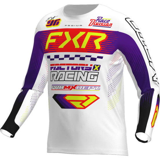 Maillot cross FXR 2026 Podium Gladiator - Blanc Violet Rouge