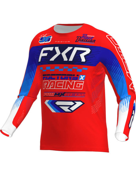 Maillot cross FXR 2026 Podium Gladiator - Rouge Bleu Blanc