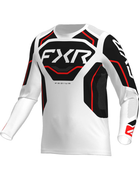 Maillot cross FXR 2026 Podium Relay - Blanc Noir Rouge