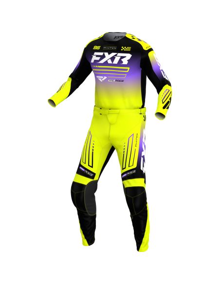 Tenue cross enfant FXR 2026 Clutch - Jaune Fluo Noir Violet
