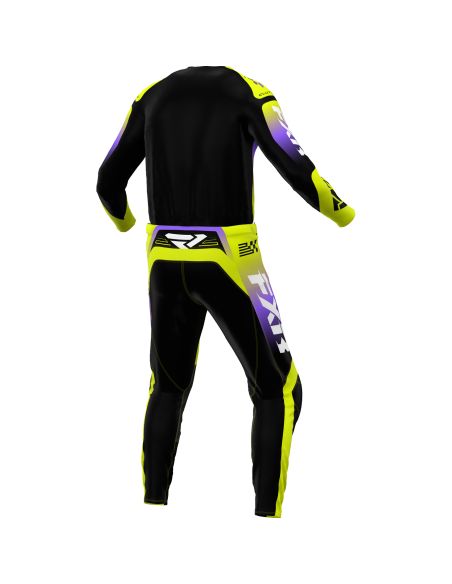 Tenue cross enfant FXR 2026 Clutch - Jaune Fluo Noir Violet