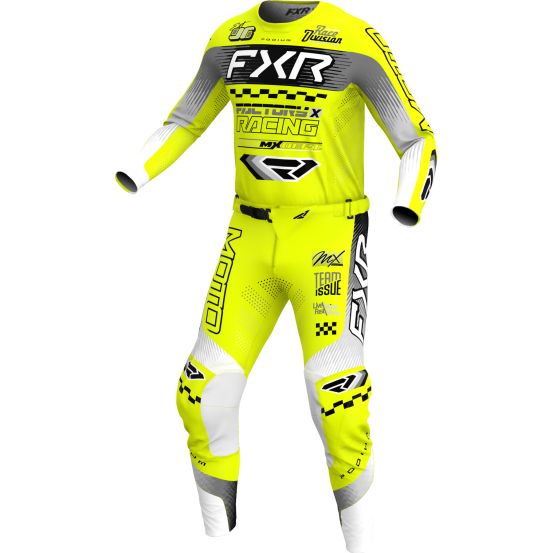Tenue cross enfant FXR 2026 Podium - Jaune Fluo Noir Gris
