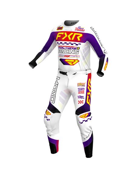 Tenue cross FXR 2026 Podium Gladiator - Blanc Violet Rouge