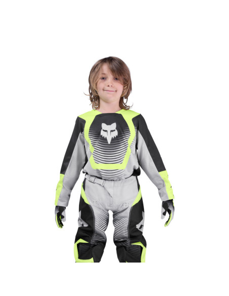 Maillot cross enfant FOX 2026 180 Collect - Gris Jaune