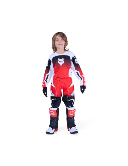 Maillot cross enfant FOX 2026 180 Shield - Rouge Fluo