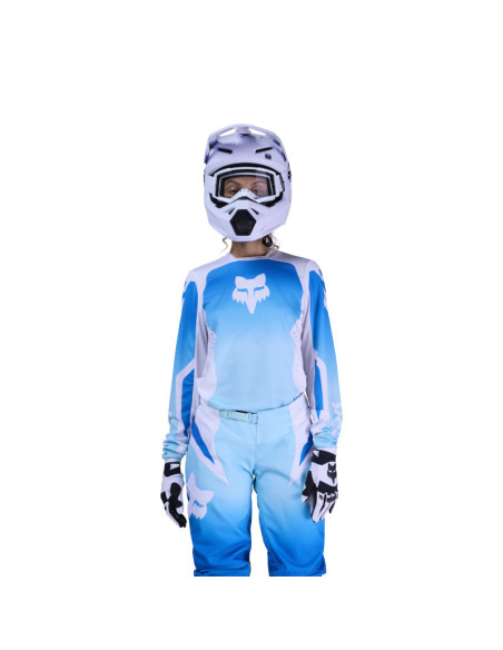 Maillot cross femme FOX 2026 180 Shield - Blanc Bleu