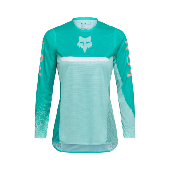 Maillot cross femme FOX 2026 Flexair Fracture - Aqua