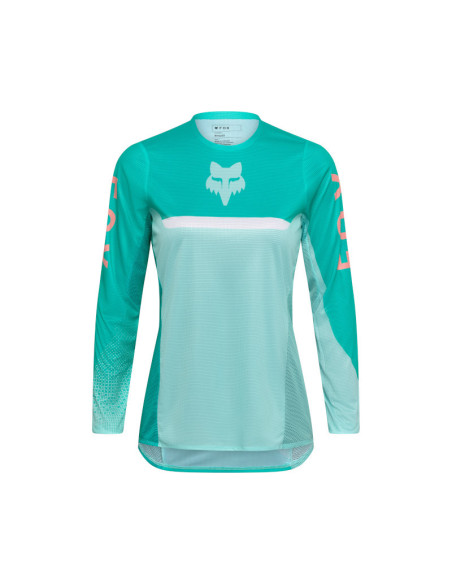 Maillot cross femme FOX 2026 Flexair Fracture - Aqua