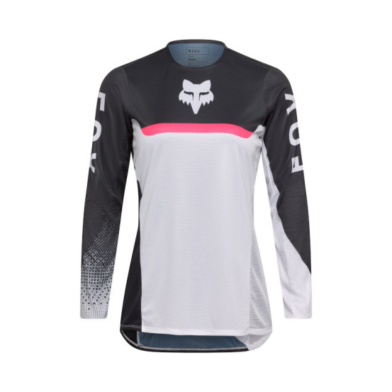 Maillot cross femme FOX 2026 Flexair Fracture - Blanc Noir