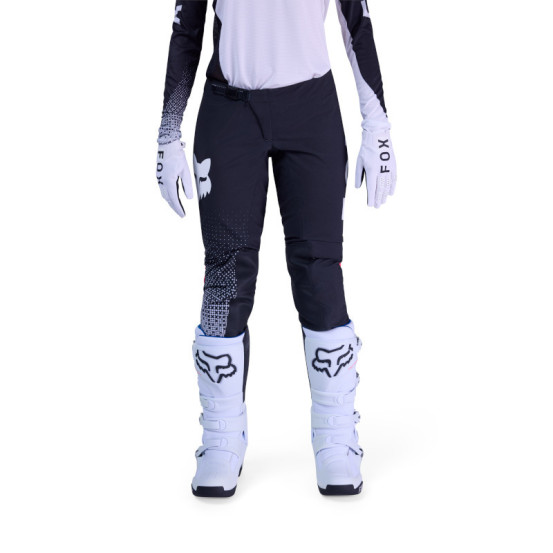 Pantalon cross femme FOX 2026 Flexair Fracture - Blanc Noir