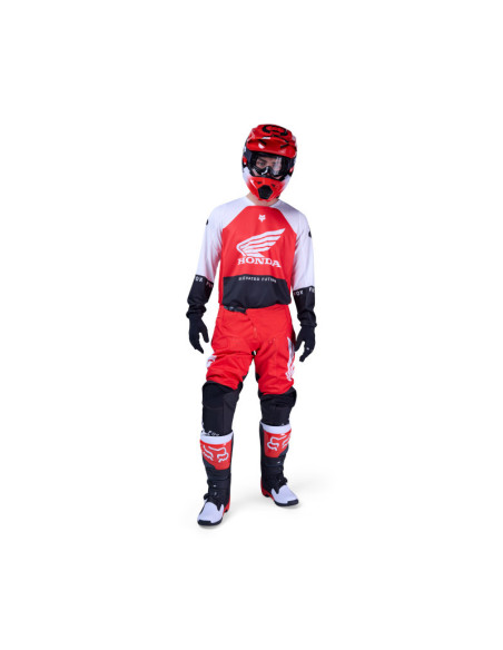 Maillot cross FOX 2026 180 Honda - Rouge Fluo