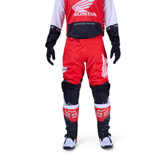 Pantalon cross FOX 2026 180 Honda - Rouge Fluo
