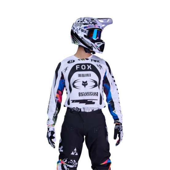 Maillot cross FOX 2026 180 Image Cosmo - Blanc Noir