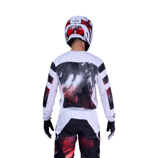 Maillot cross FOX 2026 180 Kairos - Blanc Rouge Fluo