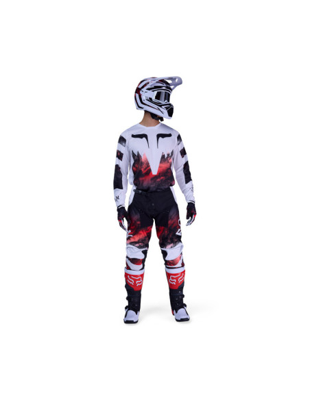 Maillot cross FOX 2026 180 Kairos - Blanc Rouge Fluo