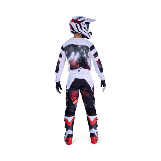 Maillot cross FOX 2026 180 Kairos - Blanc Rouge Fluo